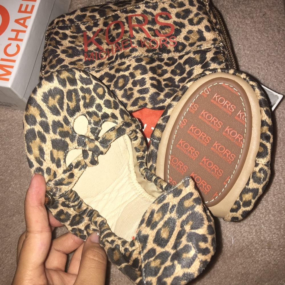 KORS Michael Kors Kids Leopard Ballet Flats